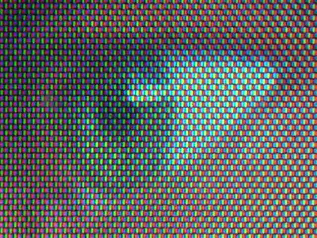 Pixels on a DSC-S70 display