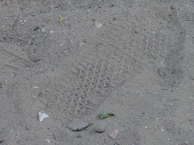 A footstep in the sand