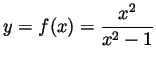 $ \displaystyle y=f(x)=\frac{x^2}{x^2-1}$
