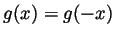 $ g(x)=g(-x)$