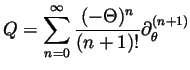 $\displaystyle Q = \sum_{n=0}^\infty \frac{(-\Theta)^n}{(n+1)!}\partial_\theta^{(n+1)} $