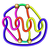 A knotted tetrahedron by Robert G. Scharein