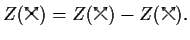 $\displaystyle Z(\doublepoint)=Z(\overcrossing)-Z(\undercrossing). $