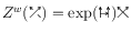 $Z^w(\overcrossing)=\exp(\rightarrowdiagram)\virtualcrossing$