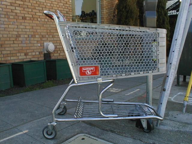A Safeway cart