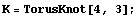 K = TorusKnot[4, 3] ;