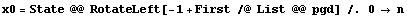 x0 = State @@ RotateLeft[-1 + First /@ List @@ pgd] /. 0 → n