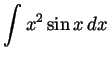 $ \displaystyle \int x^2\sin x dx$