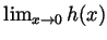 $ \lim_{x\to 0}h(x)$