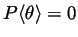 $ P\langle\theta\rangle=0$