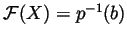 $ {\mathcal F}(X)=p^{-1}(b)$