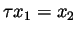 $ \tau
x_1=x_2$