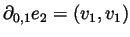 $ \partial_{0,1}e_2=(v_1,v_1)$