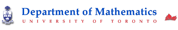Departnemt of Mathematics at University of Toronto
