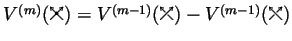 $ V^{(m)}(\doublepoint)=V^{(m-1)}(\overcrossing)-V^{(m-1)}(\undercrossing)$