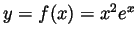 $ y=f(x)=x^2e^x$