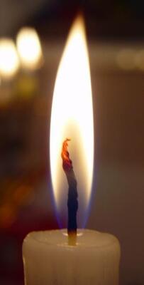 A burning candle 