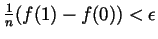 $ \frac1n(f(1)-f(0))<\epsilon$