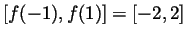 $ [f(-1),f(1)]=[-2,2]$