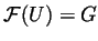 $ {\mathcal F}(U)=G$