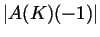$ \vert A(K)(-1)\vert$