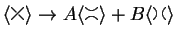 $ \langle \slashoverback\rangle
\to A\langle \hsmoothing\rangle + B\langle \smoothing\rangle $