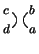 $\rule{0pt}{12pt}^c_d\text{\large$\smoothing$}\rule{0pt}{12pt}_a^b$
